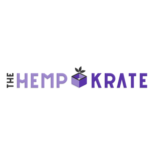 Box design with the title 'The hemp krate logo'