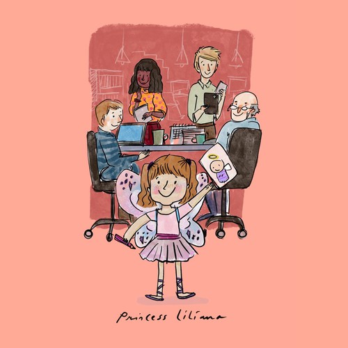 Children's book artwork with the title 'children's illustration'