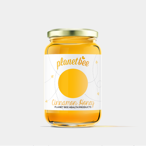 Honey label with the title 'Cute, homey design for honey label.'