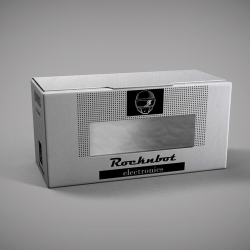 Parcel logo with the title 'create a rockband in an electronic shop for very creative designers'