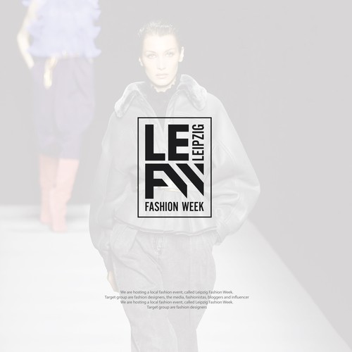 Modeling logo with the title 'Wordmark logo Design for Fashion week'