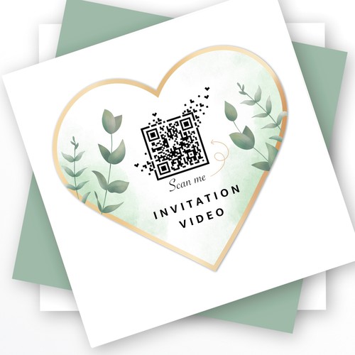 QR code design with the title 'QR-Code Design for a wedding'