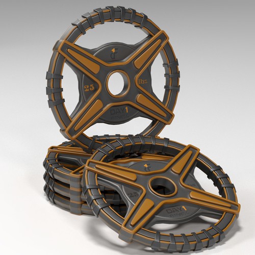 Mayan design with the title 'Design of the coated barbell grip plates'