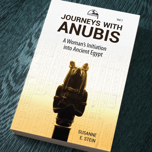 Egyptian design with the title 'journeys with anubis'