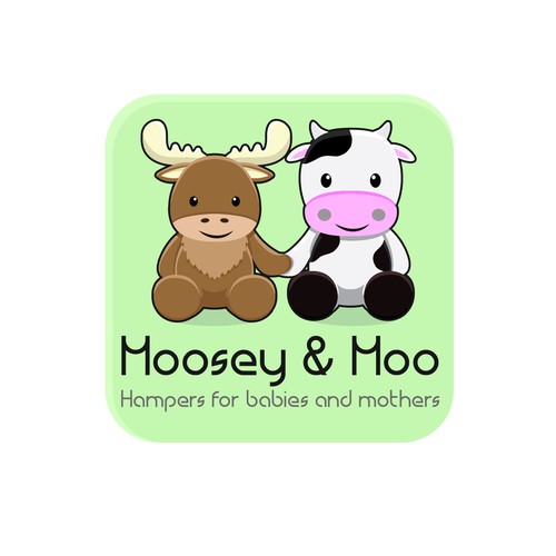 Moose logo with the title 'logo moosy & moo'