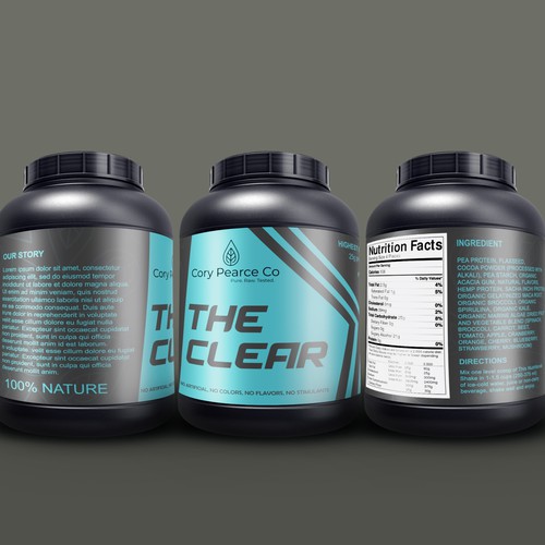 Nutrition label with the title 'luxury nutritional supplement'