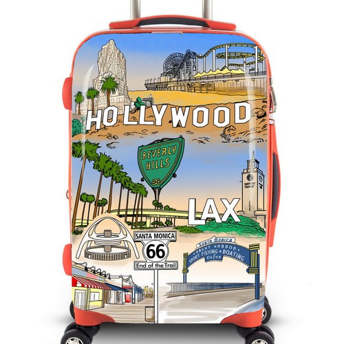 Digital artwork with the title 'Los Angeles Theme Illustration'