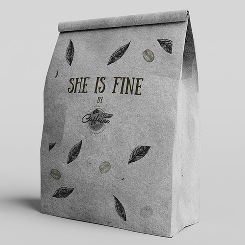 Leaf packaging with the title 'Coffee bag.'