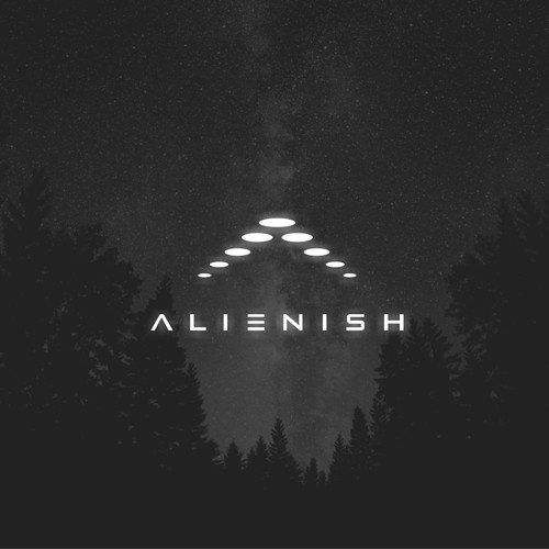 Alien logo with the title 'Alienish - Logo Design'