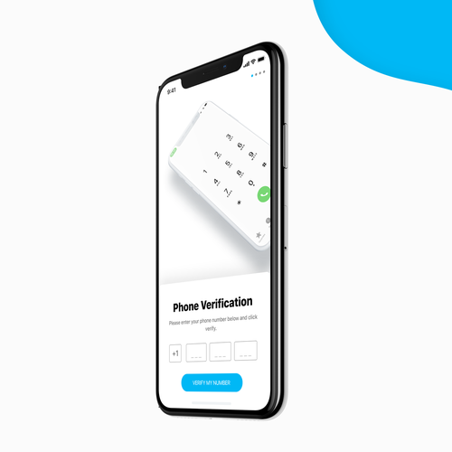 Tablet design with the title 'iPhone App design '
