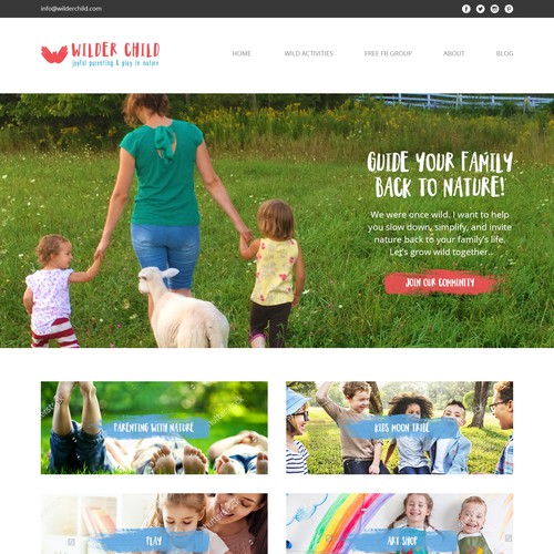 Lifestyle website with the title 'Simple Blog Design'