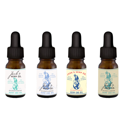 Medical label with the title 'Label design concepts for Hemp CBD product'