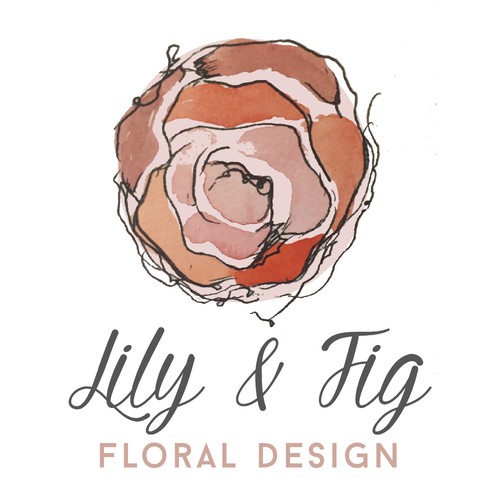 Watercolor brand with the title 'Logo for Florist'