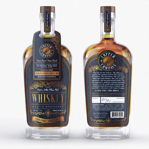 Textured design with the title 'Copper Compass new product design'