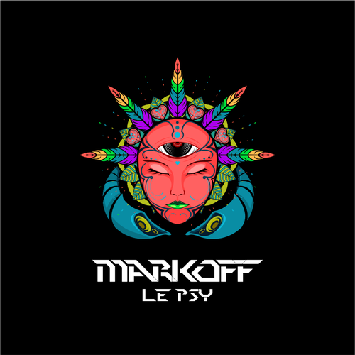 Kaleidoscope logo with the title 'Psychedelic concept for Markoff le Psy'