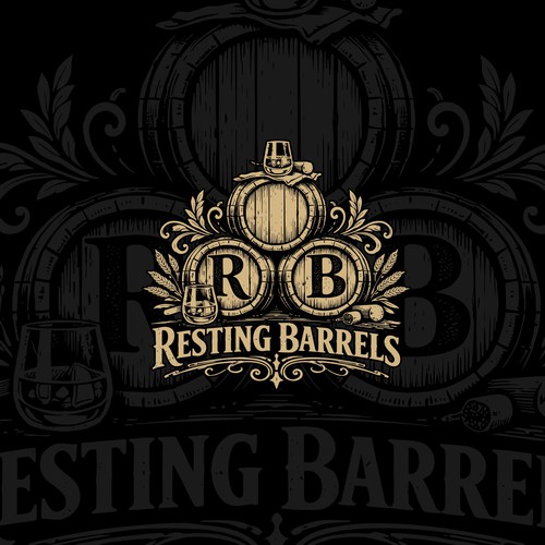 Bourbon logo with the title 'Creative brand identity for a whiskey lifestyle label'