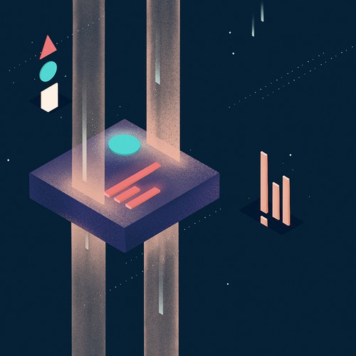 Technology illustration with the title 'Hero Illustration for homepage'