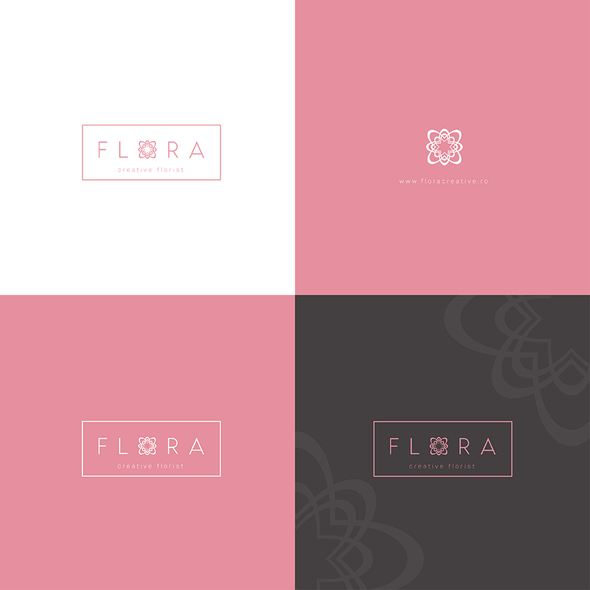 Flora logo with the title 'Flora - creative florist'