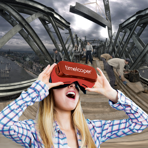 Photo editing design with the title 'TimeLooper banner'