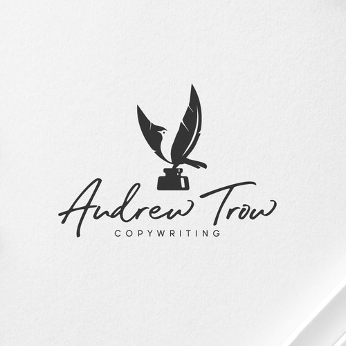 Writer logo with the title 'Andrew Trow Copywriter Logo'