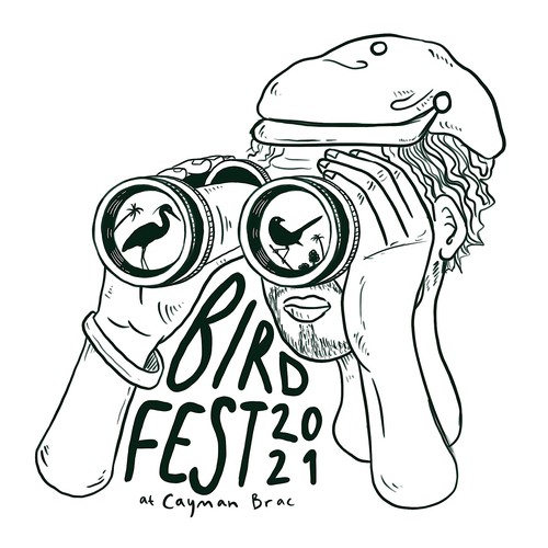 Festival t-shirt with the title 'Birdfest 2021 galapagos'