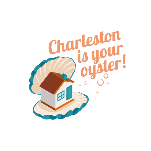 Real estate logo with the title 'Charltston is your oyster'