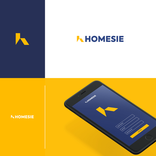Clean and simple logo with the title 'Homesie'