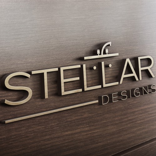 Cabinet design with the title 'Kitchen & Bath logo design'