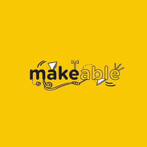Doodle design with the title 'makeable logo'
