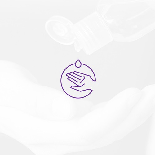 Bacteria logo with the title 'Logo for a Hand Sanitizer Brand'