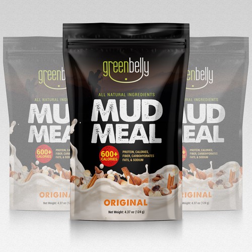 Natural packaging with the title 'Packing design for energy drink '