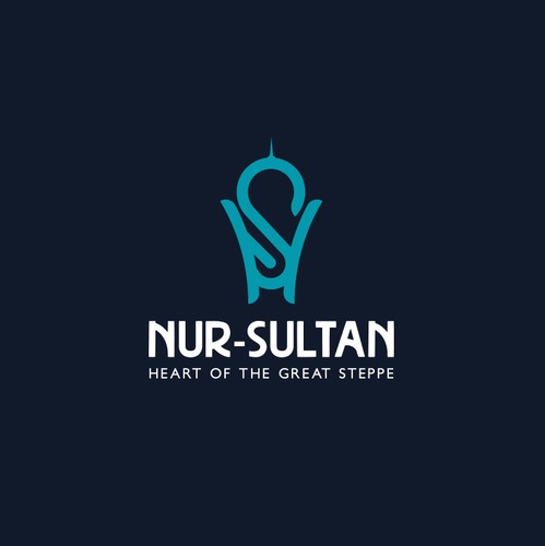 Country logo with the title 'Modern logo for the capital of Kazakhstan, Nur-Sultan'