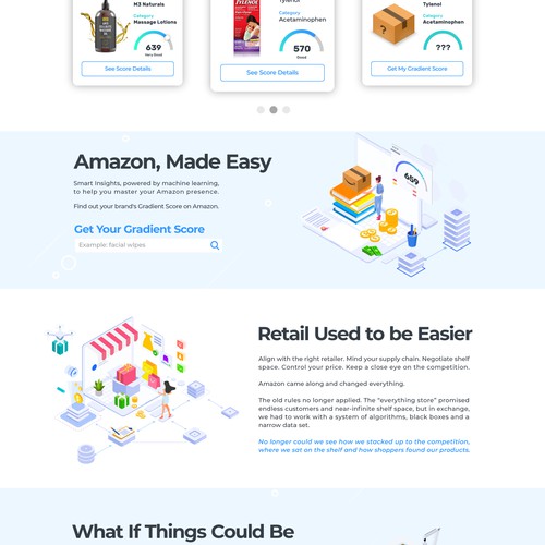 Playful website with the title 'Gradient'