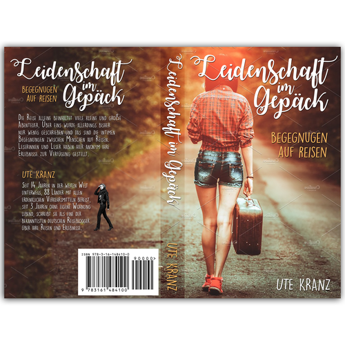 Travel book cover with the title 'Book cover design concept draft'