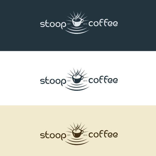 Swoosh design with the title 'Stoop Coffee'