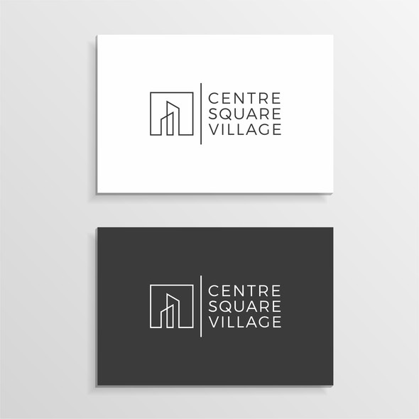 Center design with the title 'centre, square, village, Luxury apartments'