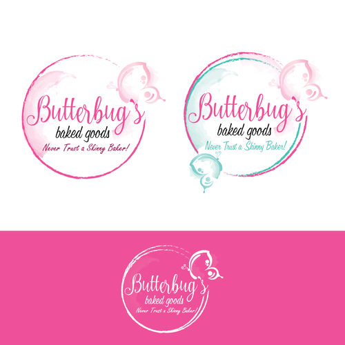 Beauty care logo with the title 'logo concept for butter bug baked gods'