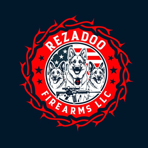 American flag logo with the title 'Rezadoo Firearms'