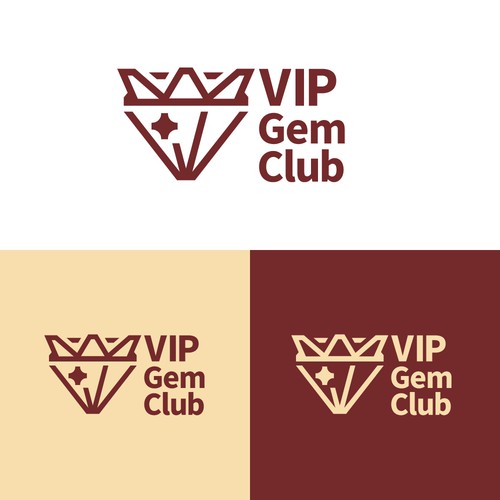 Gem design with the title 'VIP Gem Club logo'