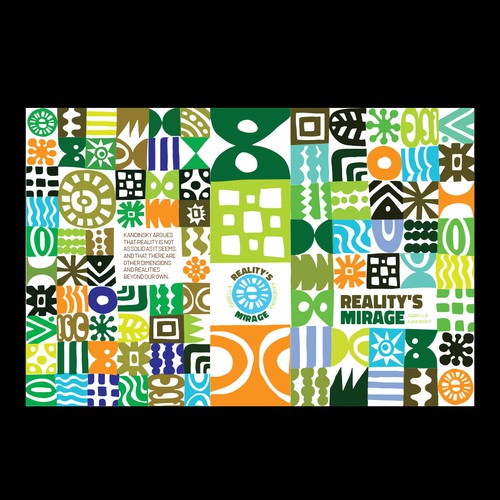 Organic artwork with the title 'Reality's Mirage. Design for a Ceramic Book-Shaped Vase'