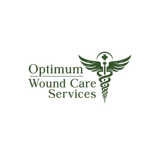 Caduceus logo with the title 'Optimum Wound Care Services'