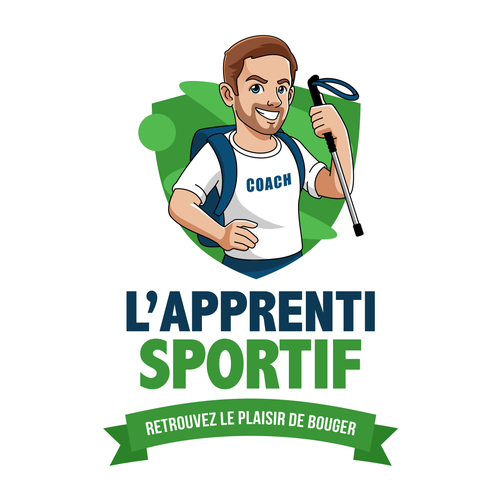 Traveling design with the title 'L'apprenti Sportif'