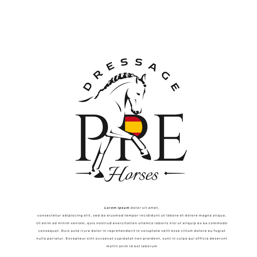 Dressage logo with the title 'Logo Dressage PRE Horses '