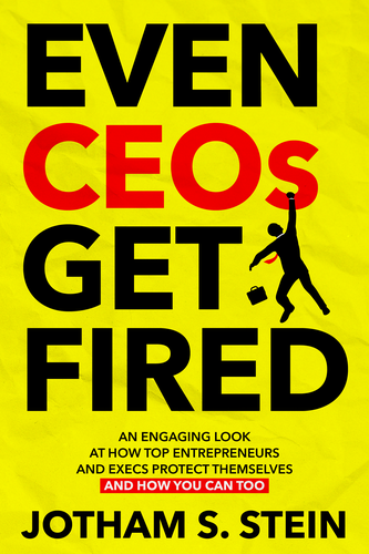 Boss design with the title 'Even CEOs Get Fired Book Cover'