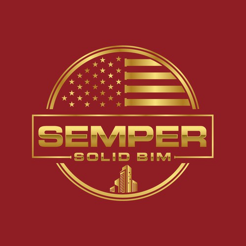 American flag logo with the title 'SEMPER SOLID BIM'