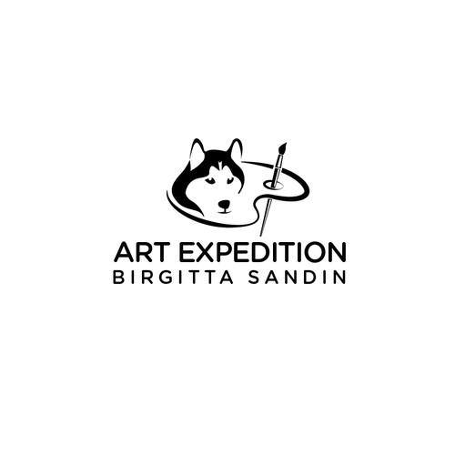 Husky logo with the title 'Logo for arctic glass Artist'