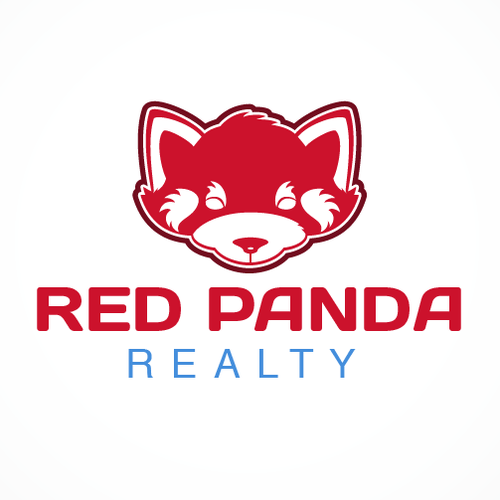 Panda logo with the title 'Cute icon for Red Panda Realty'