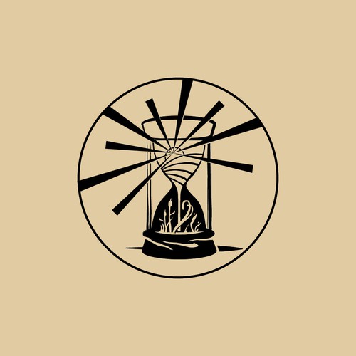 Hourglass design with the title 'Logo Idea Concept for a Newspaper'