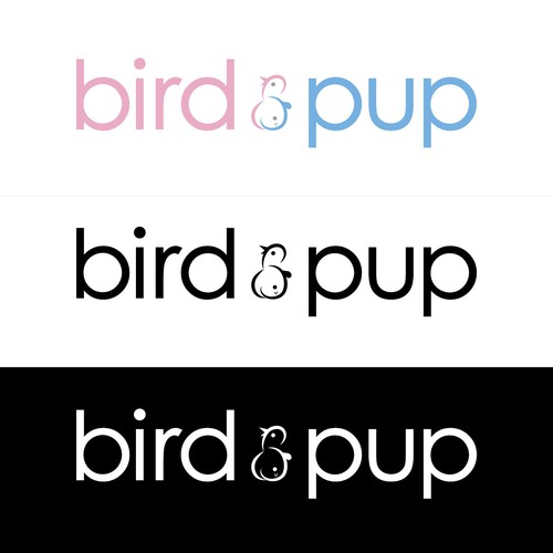 Puppy logo with the title 'Bold Logo concept for "Bird & Pup"!'