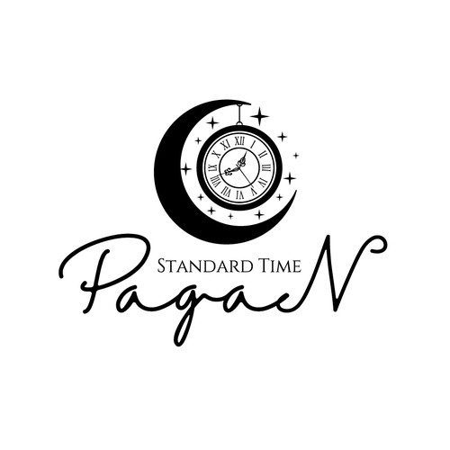 Clock logo with the title 'Logo concept'